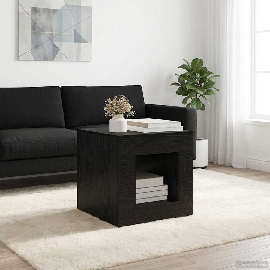 Coffee Table Zwart eiken 51.5 x 50 x 50 cm Engineered Wood