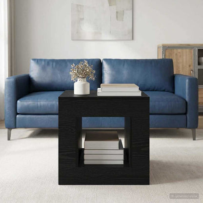 Coffee Table Zwart eiken 51.5 x 50 x 50 cm Engineered Wood