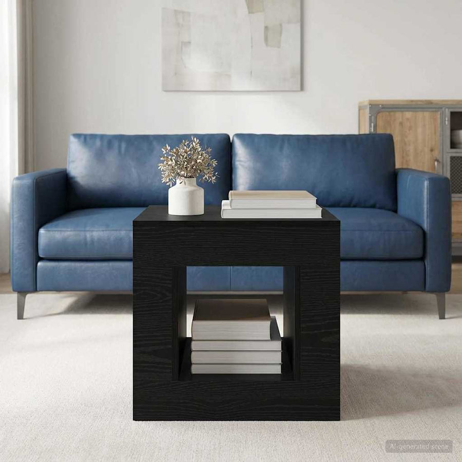 Coffee Table Zwart eiken 51.5 x 50 x 50 cm Engineered Wood