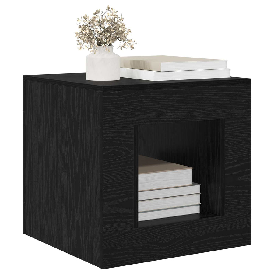 Coffee Table Zwart eiken 51.5 x 50 x 50 cm Engineered Wood