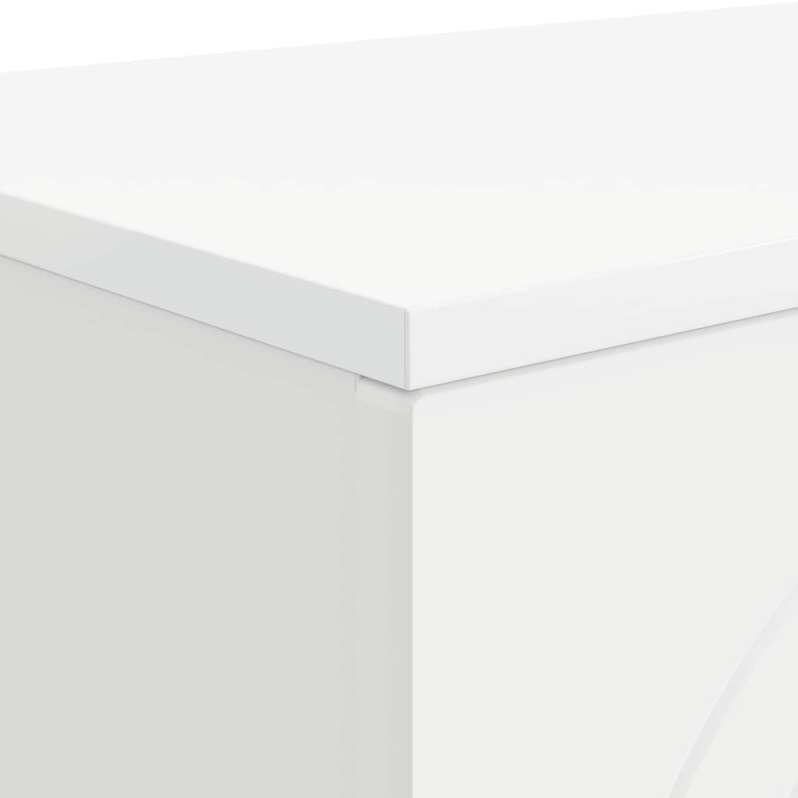 Salontafel Wit 102 x 35 x 75 cm Bewerkt hout