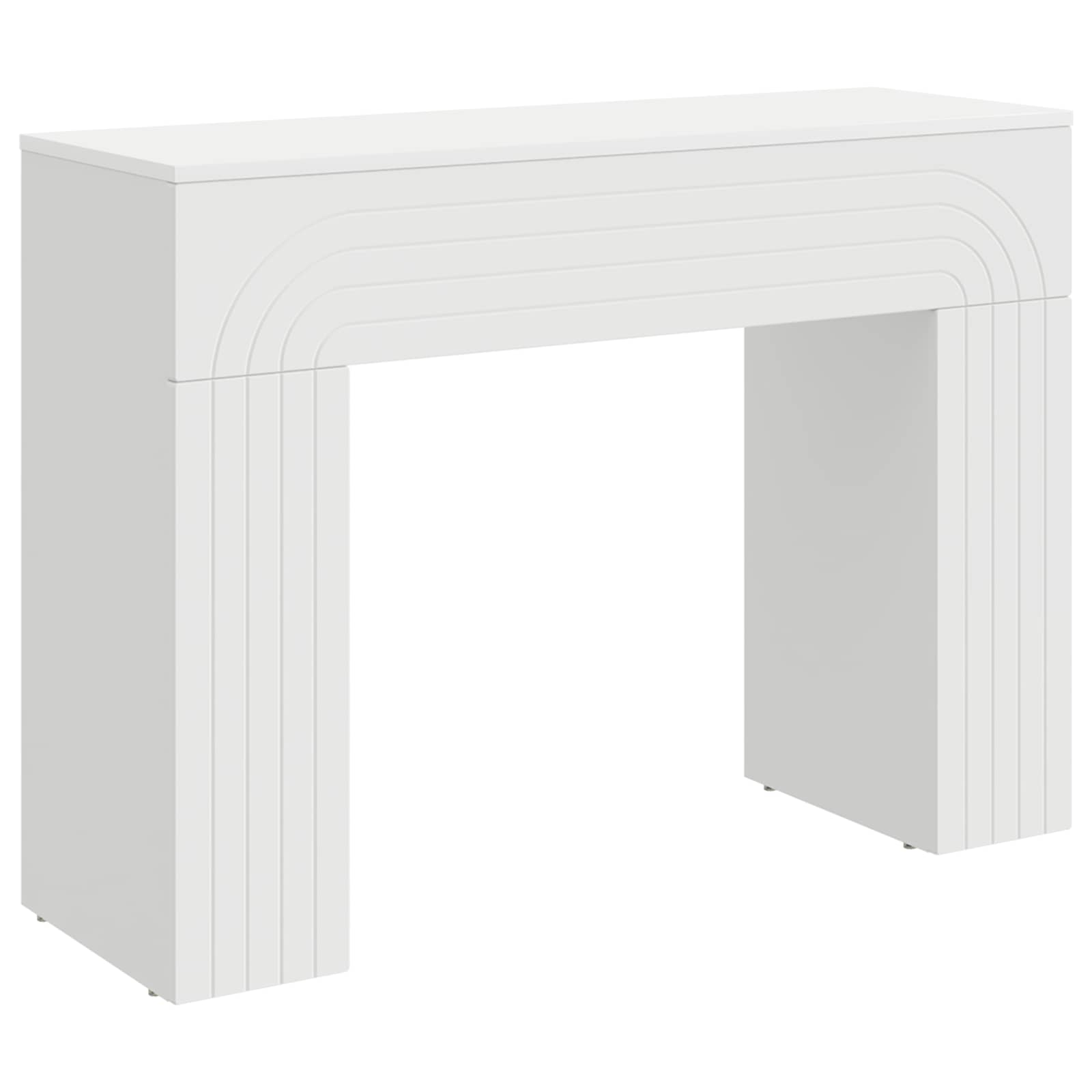 Salontafel Wit 102 x 35 x 75 cm Bewerkt hout
