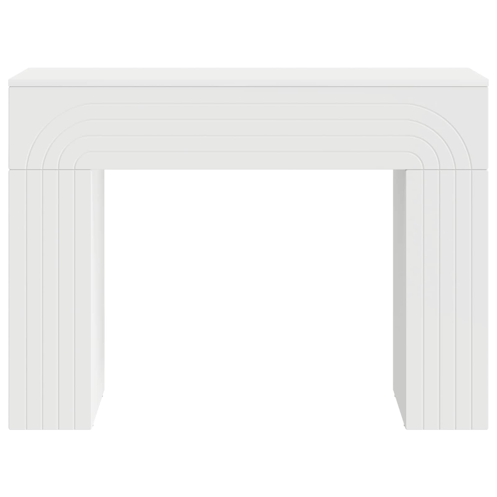 Salontafel Wit 102 x 35 x 75 cm Bewerkt hout