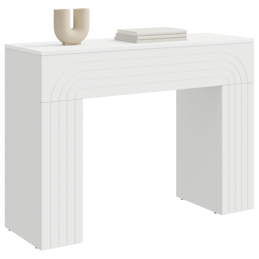 Salontafel Wit 102 x 35 x 75 cm Bewerkt hout