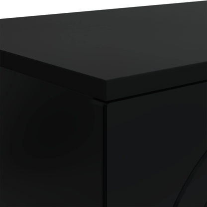 Salontafel Zwart 102 x 35 x 75 cm Bewerkt hout