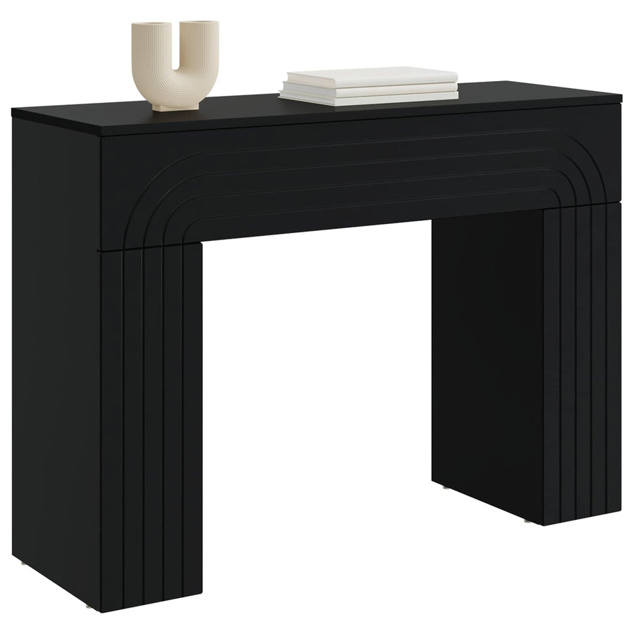 Salontafel Zwart 102 x 35 x 75 cm Bewerkt hout