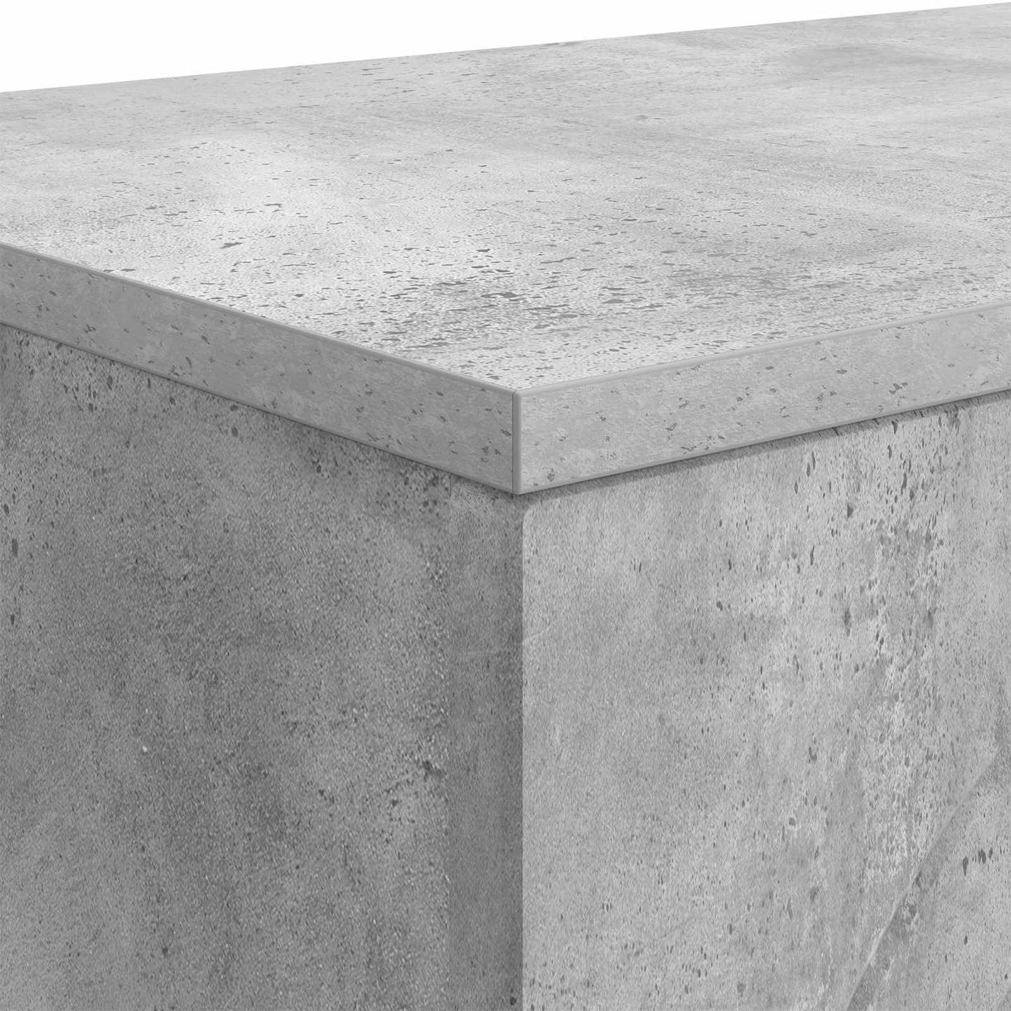 Salontafel Betongrijs 102 x 35 x 75 cm Bewerkt hout