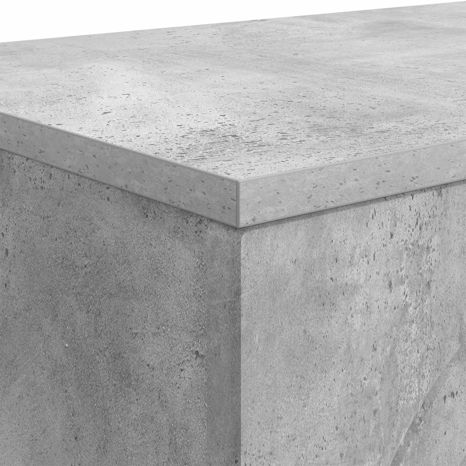 Salontafel Betongrijs 102 x 35 x 75 cm Bewerkt hout