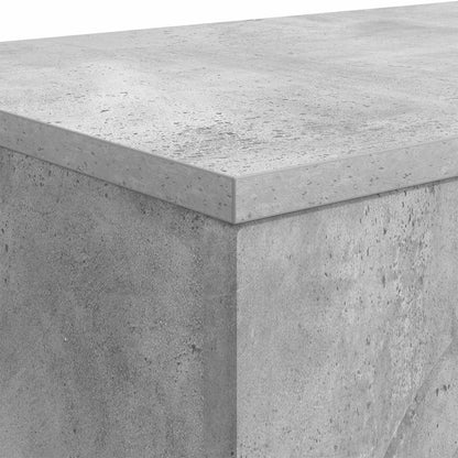 Salontafel Betongrijs 102 x 35 x 75 cm Bewerkt hout