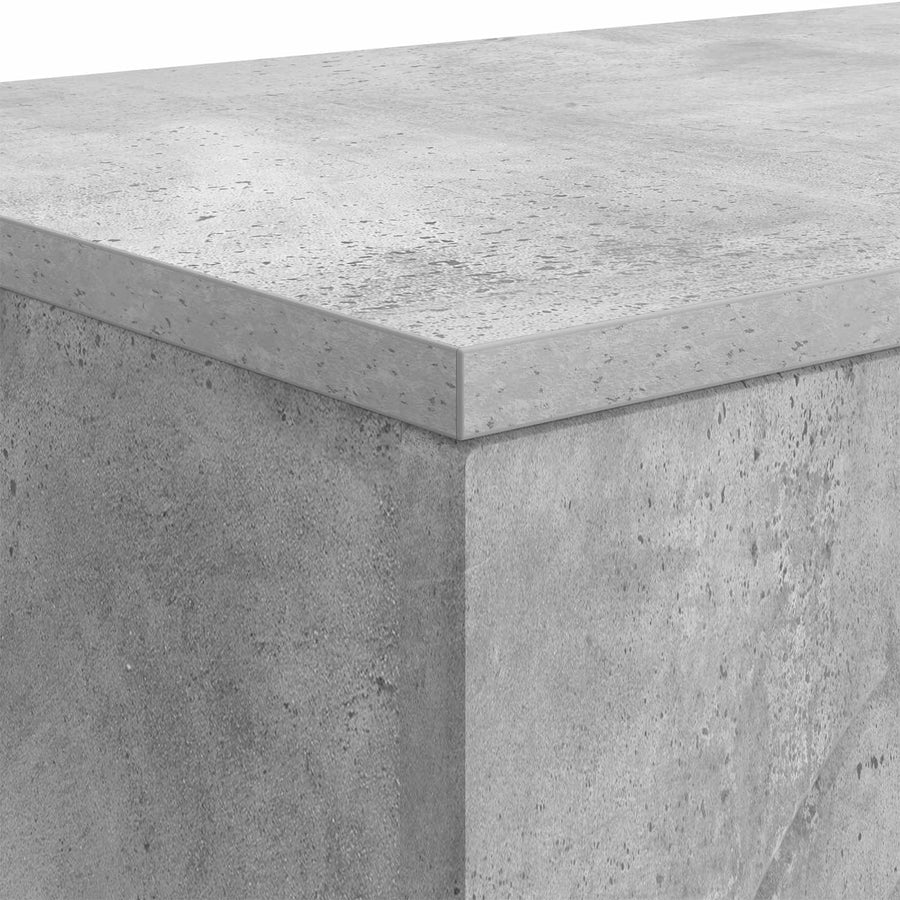 Salontafel Betongrijs 102 x 35 x 75 cm Bewerkt hout