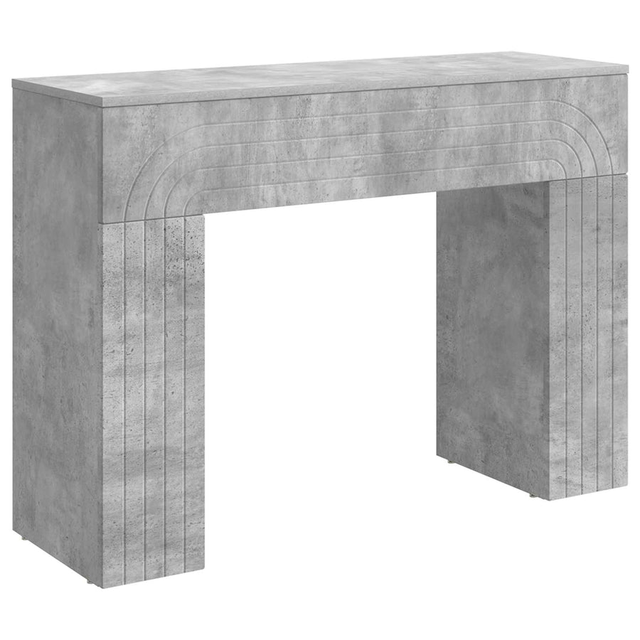 Salontafel Betongrijs 102 x 35 x 75 cm Bewerkt hout