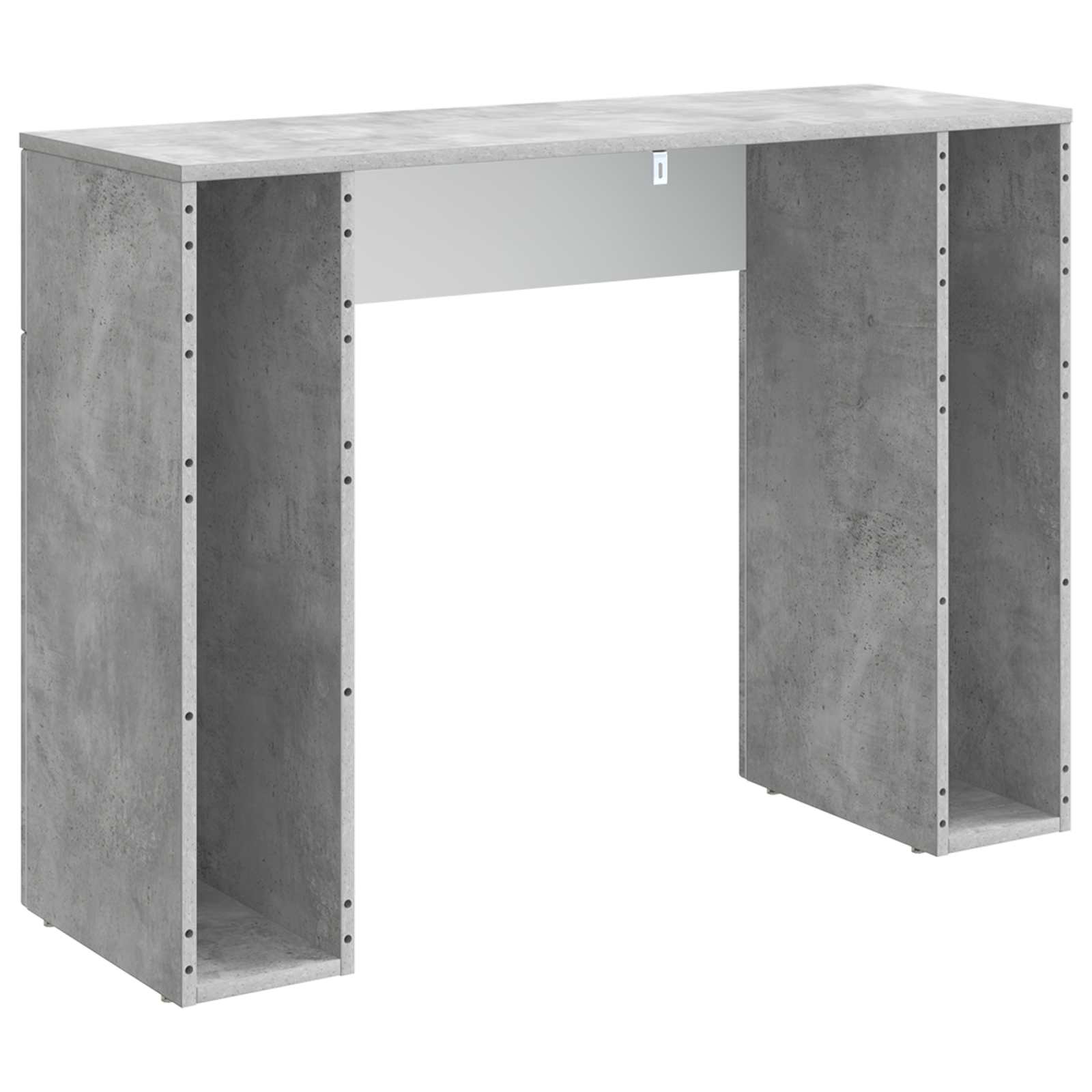 Salontafel Betongrijs 102 x 35 x 75 cm Bewerkt hout
