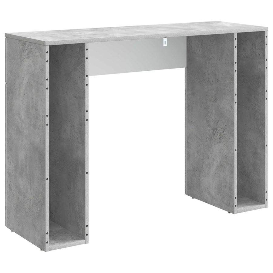 Salontafel Betongrijs 102 x 35 x 75 cm Bewerkt hout