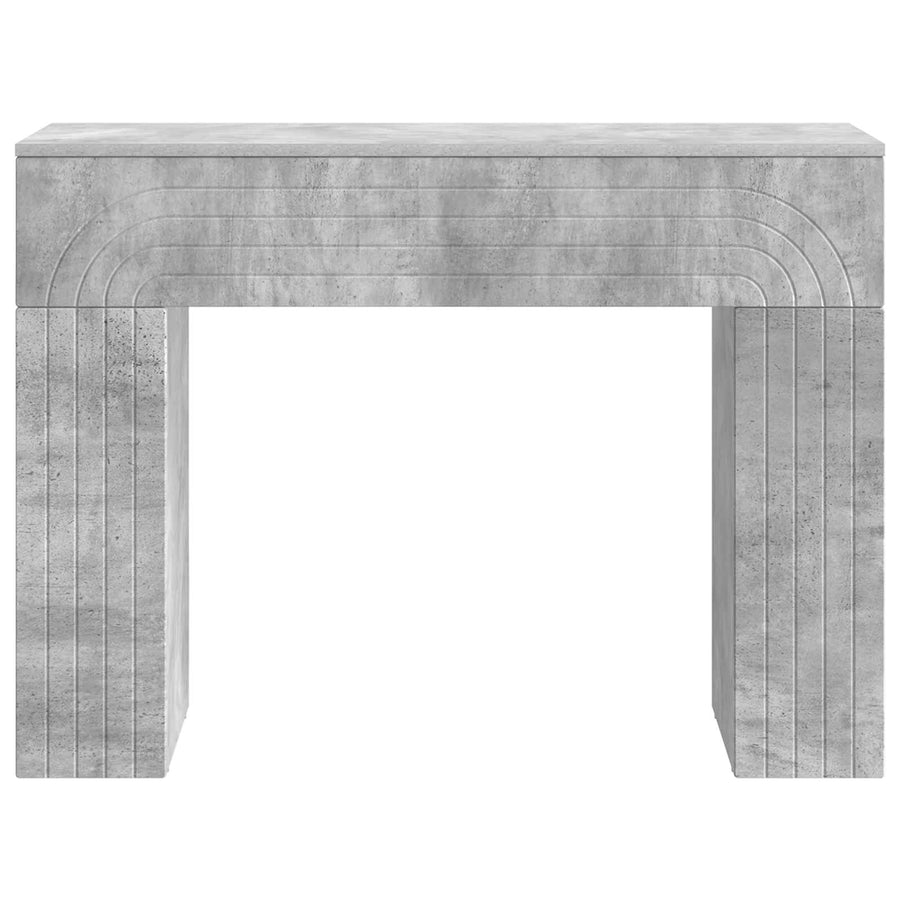 Salontafel Betongrijs 102 x 35 x 75 cm Bewerkt hout