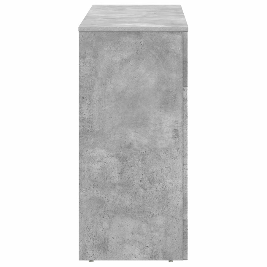Salontafel Betongrijs 102 x 35 x 75 cm Bewerkt hout