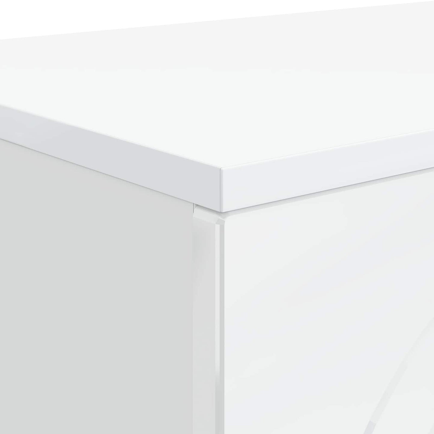 Salontafel Hoogglans Wit 102 x 35 x 75 cm Bewerkt hout