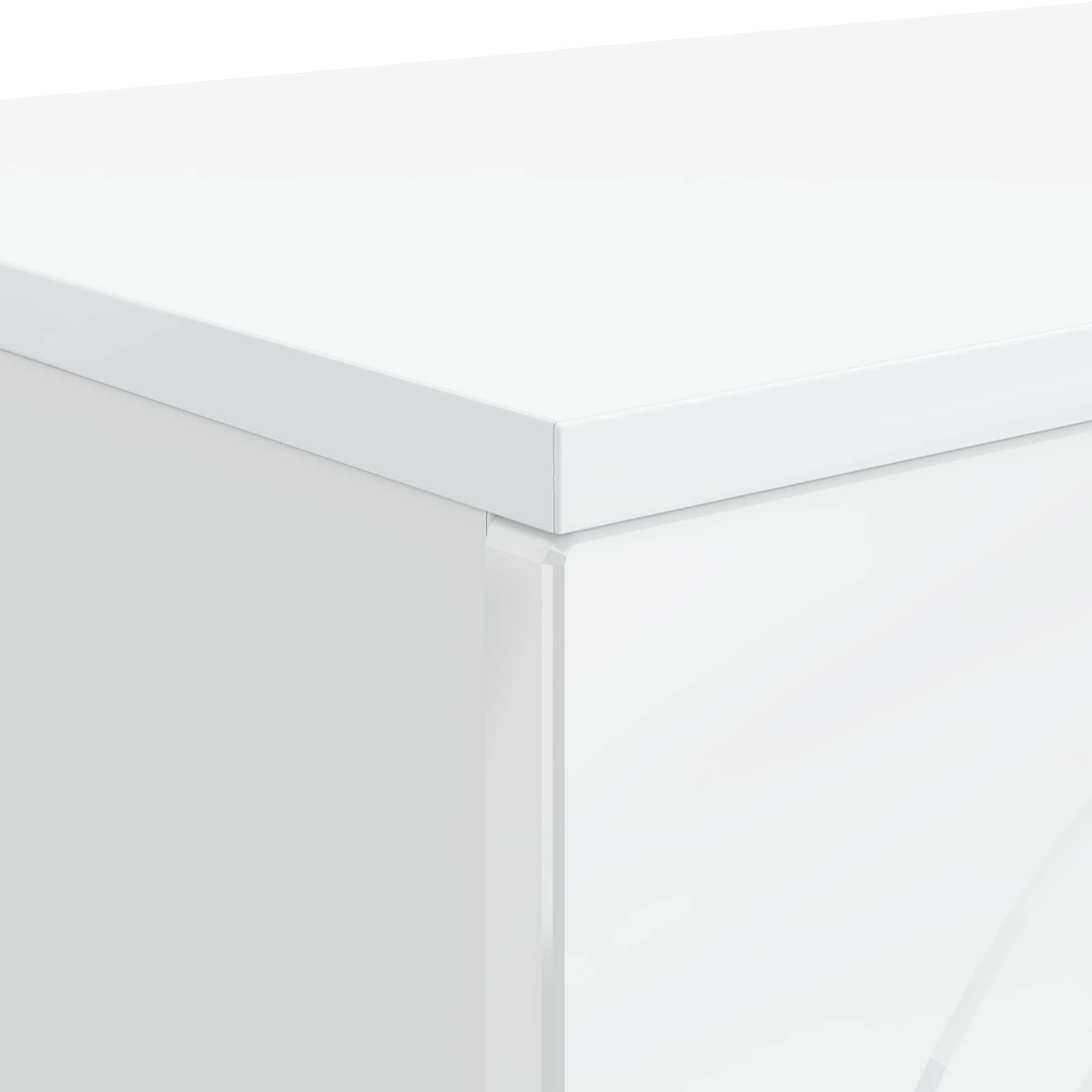 Salontafel Hoogglans Wit 102 x 35 x 75 cm Bewerkt hout