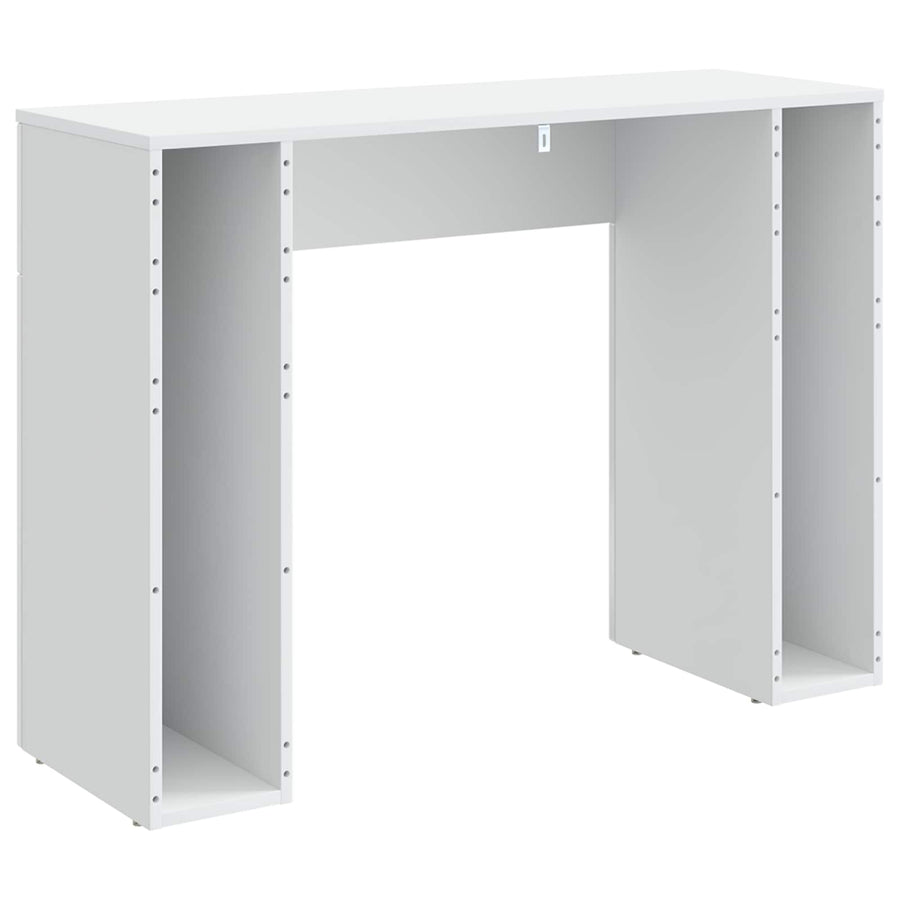 Salontafel Hoogglans Wit 102 x 35 x 75 cm Bewerkt hout