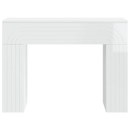 Salontafel Hoogglans Wit 102 x 35 x 75 cm Bewerkt hout