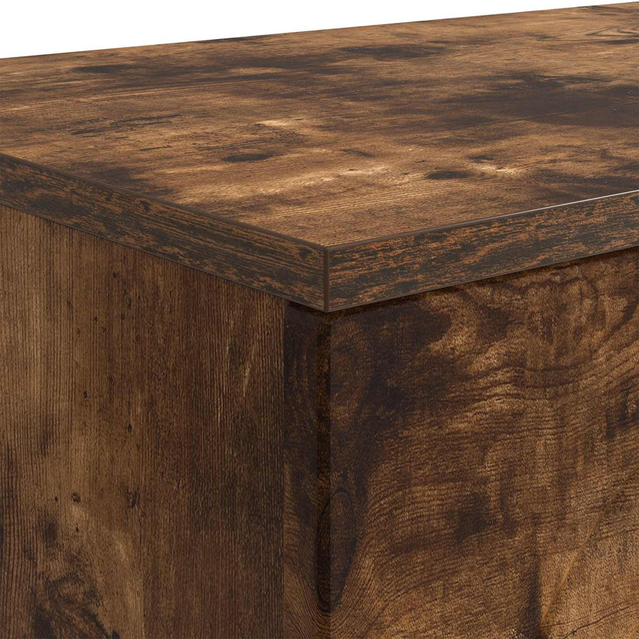 Salontafel Gerookt eiken 102 x 35 x 75 cm Bewerkt hout