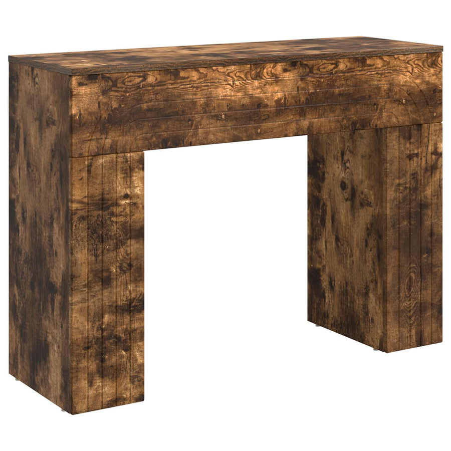 Salontafel Gerookt eiken 102 x 35 x 75 cm Bewerkt hout