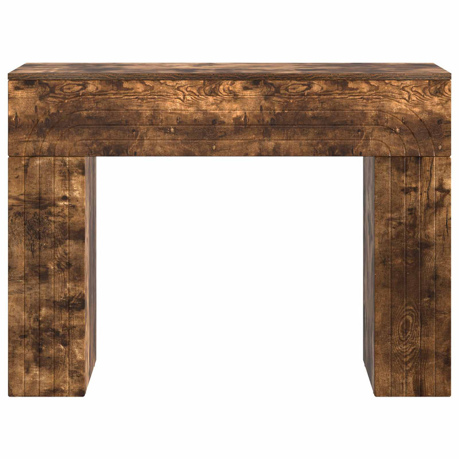 Salontafel Gerookt eiken 102 x 35 x 75 cm Bewerkt hout