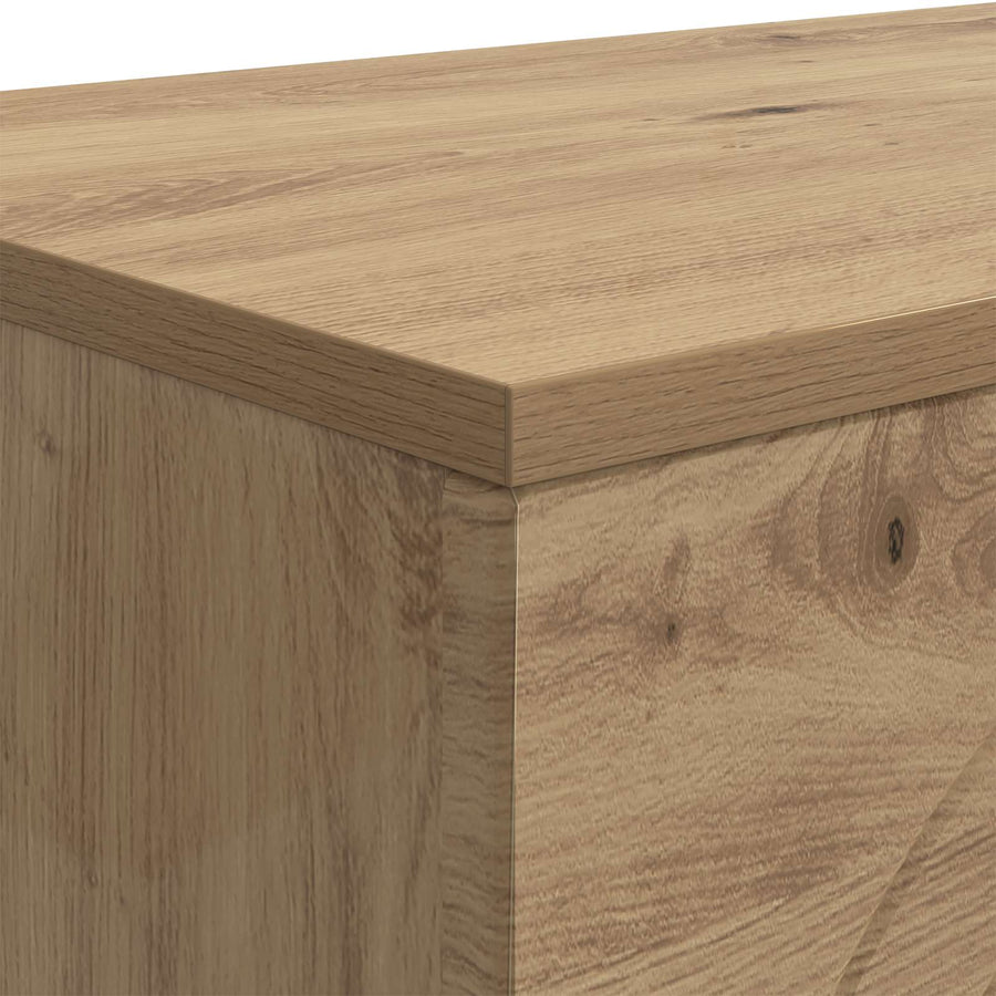 Salontafel Artisanaal eiken 102 x 35 x 75 cm Bewerkt hout