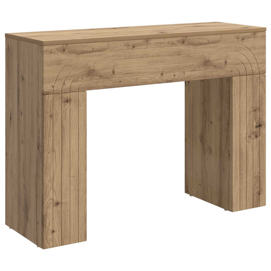 Salontafel Artisanaal eiken 102 x 35 x 75 cm Bewerkt hout