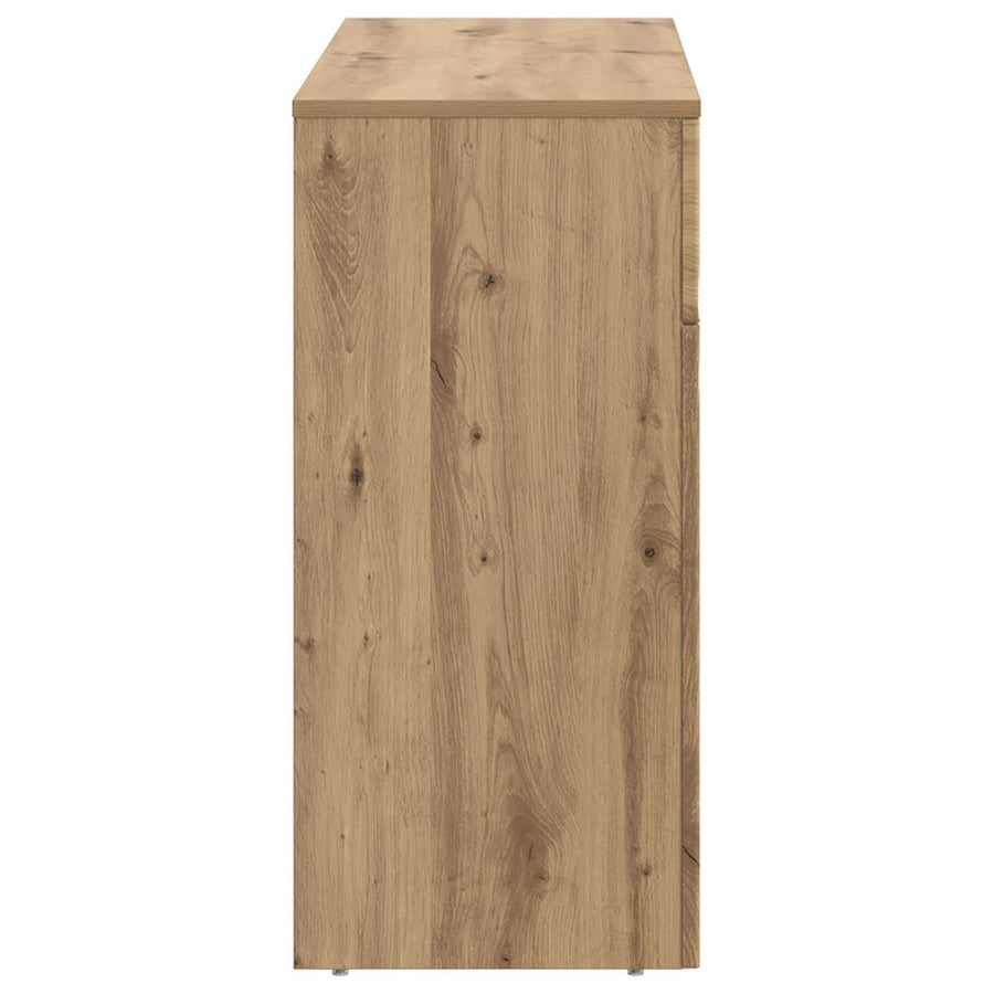 Salontafel Artisanaal eiken 102 x 35 x 75 cm Bewerkt hout
