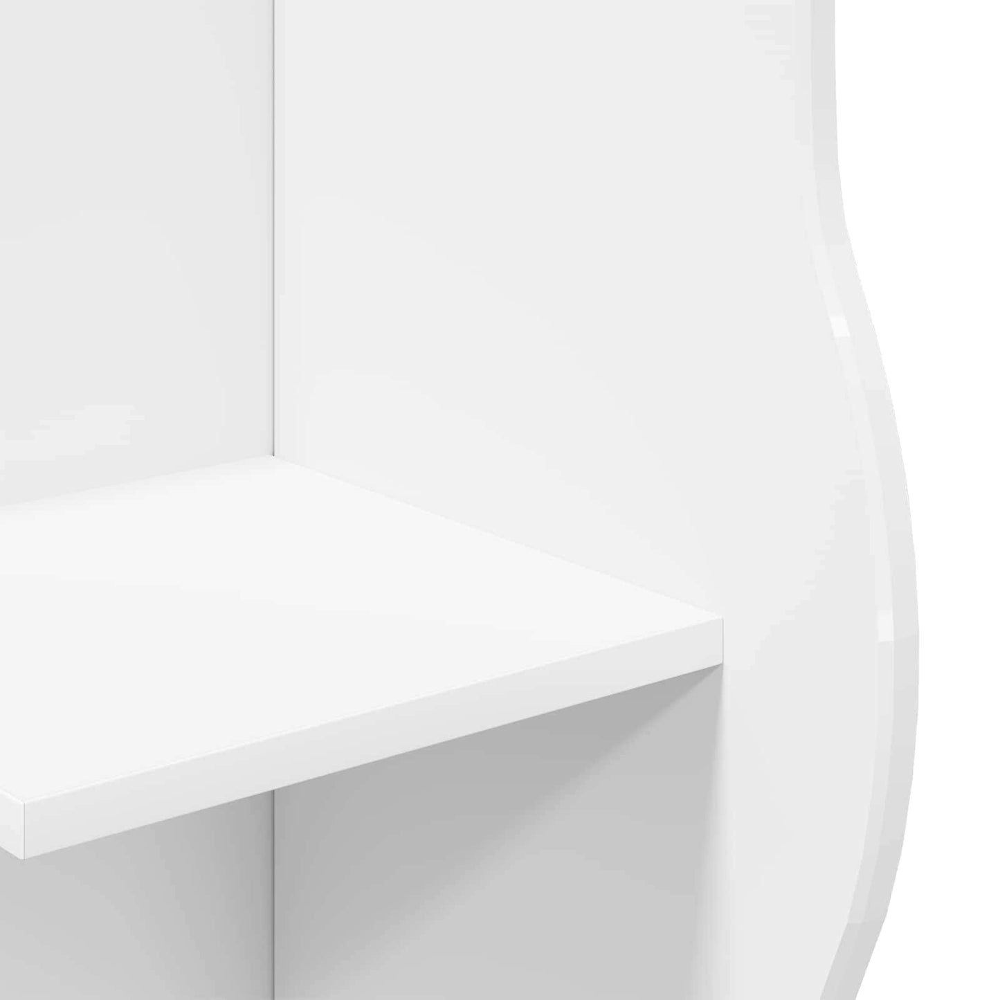 Hoekplank met plank Wit 34 x 33 x 102 cm Bewerkt hout