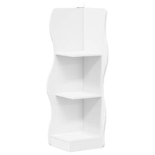 Hoekplank met plank Wit 34 x 33 x 102 cm Bewerkt hout
