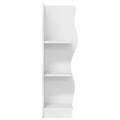 Hoekplank met plank Wit 34 x 33 x 102 cm Bewerkt hout