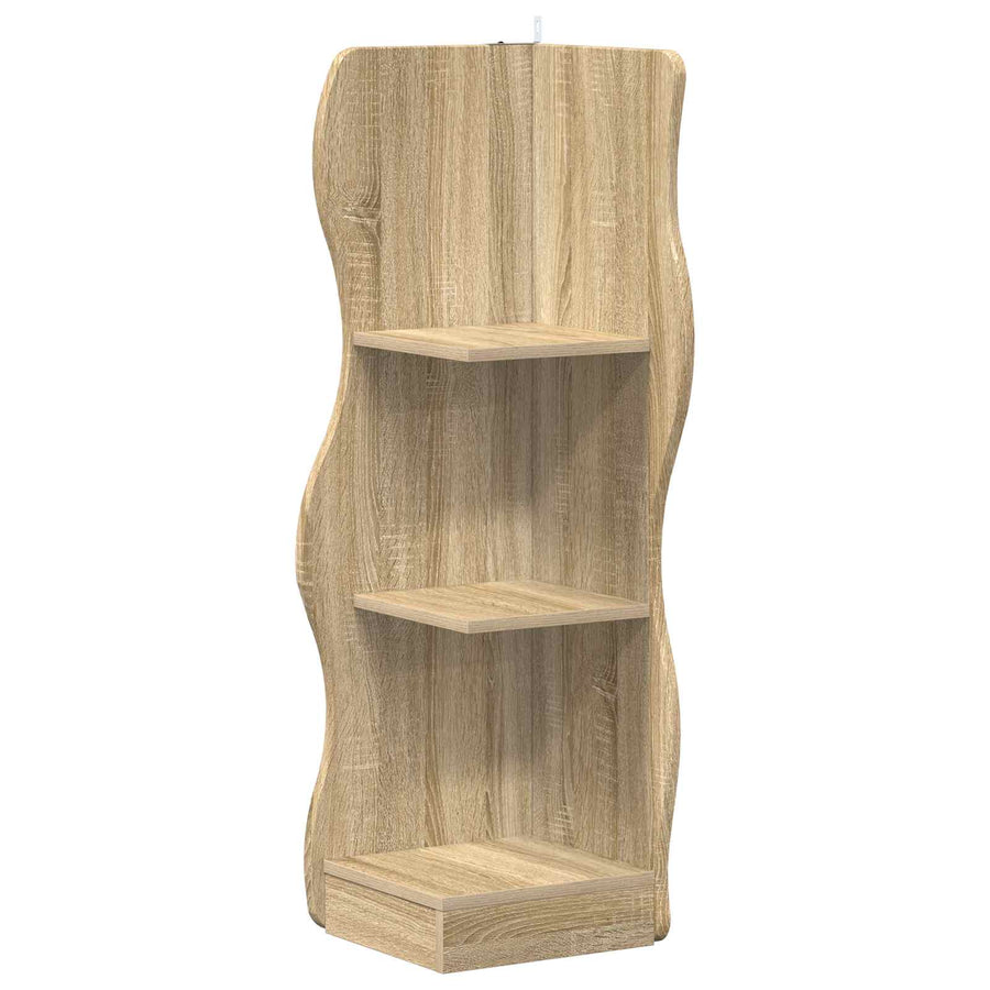 Hoekplank met plank Sonoma Eiken 34 x 33 x 102 cm Bewerkt hout