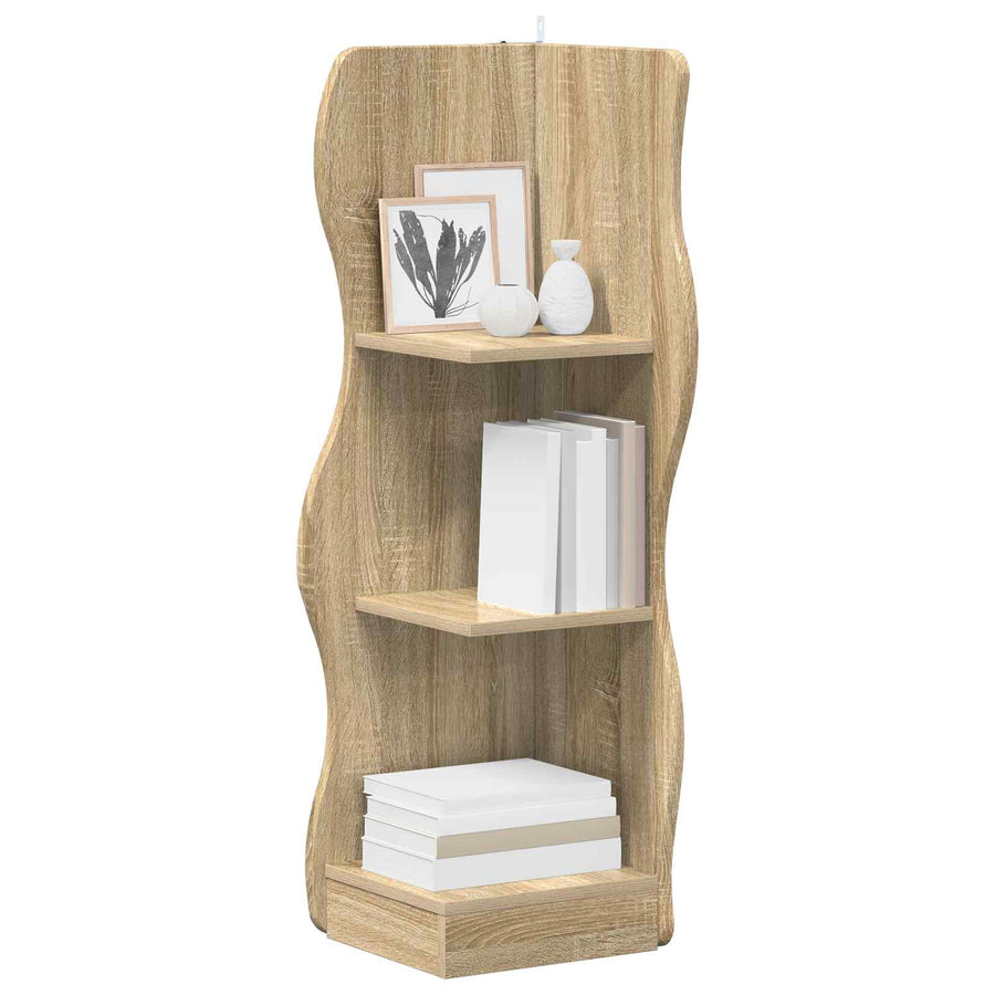 Hoekplank met plank Sonoma Eiken 34 x 33 x 102 cm Bewerkt hout