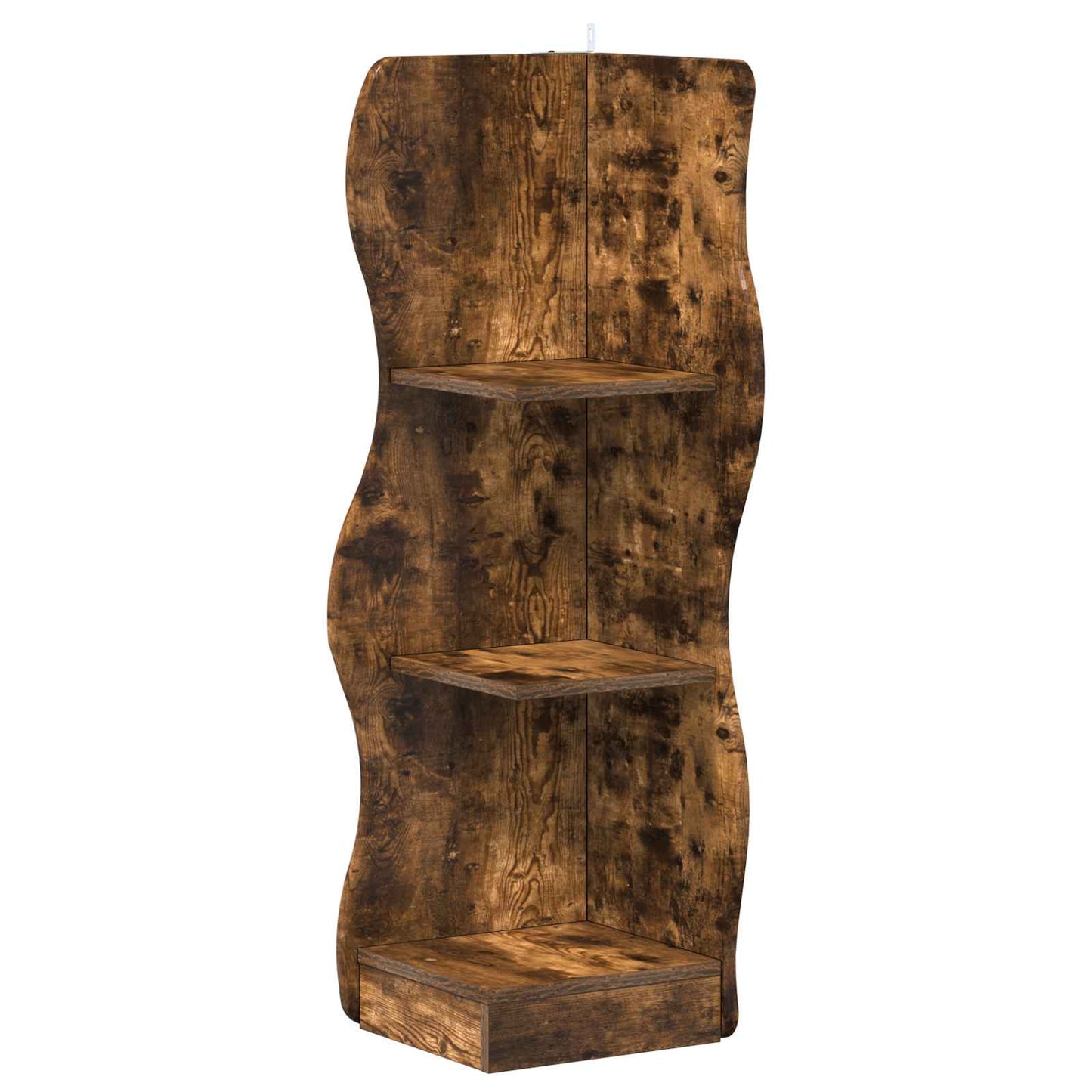 Hoekplank met plank Gerookt eiken 34 x 33 x 102 cm Bewerkt hout