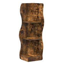 Hoekplank met plank Gerookt eiken 34 x 33 x 102 cm Bewerkt hout