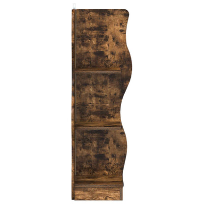 Hoekplank met plank Gerookt eiken 34 x 33 x 102 cm Bewerkt hout