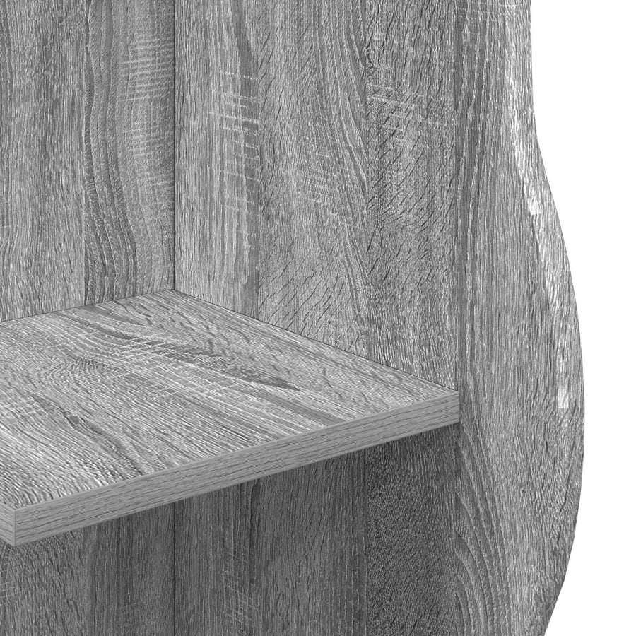 Hoekplank met plank Grijs sonoma 34 x 33 x 102 cm Bewerkt hout