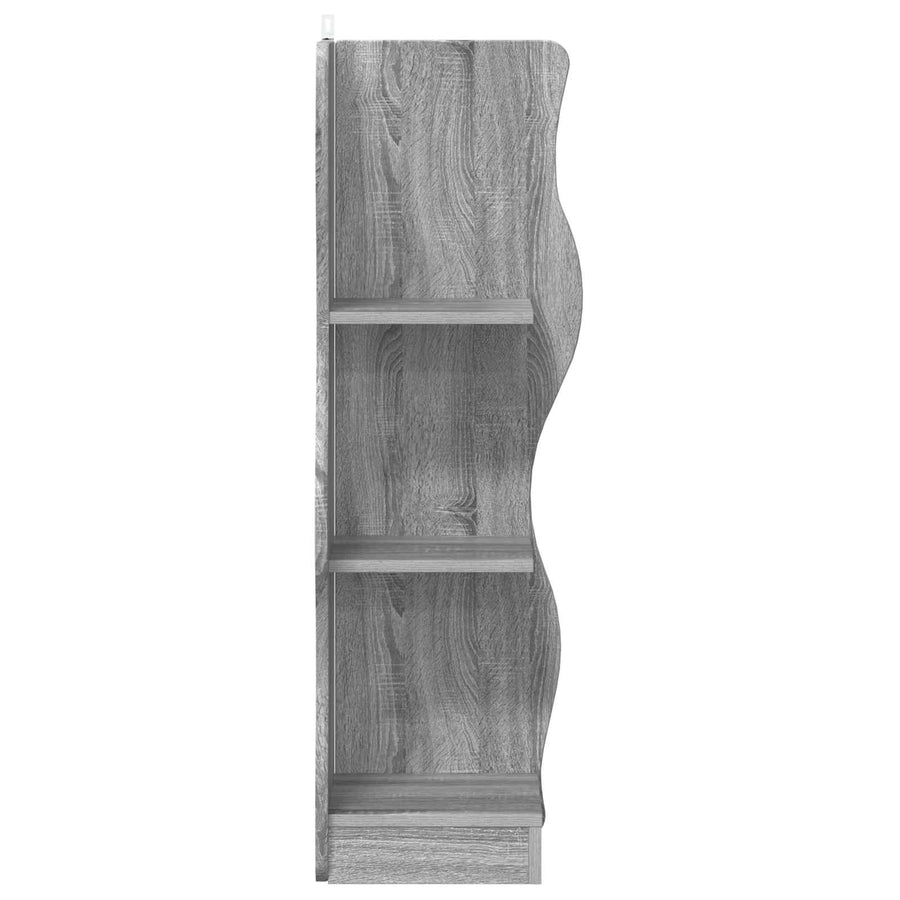 Hoekplank met plank Grijs sonoma 34 x 33 x 102 cm Bewerkt hout