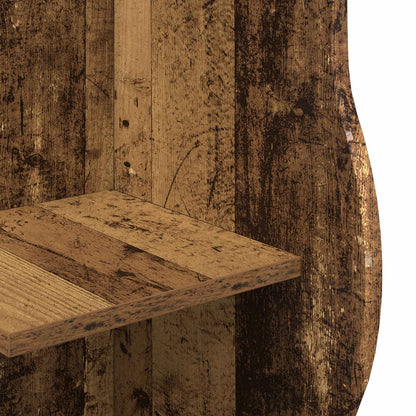 Hoekplank met plank Oud hout 34 x 33 x 102 cm Bewerkt hout