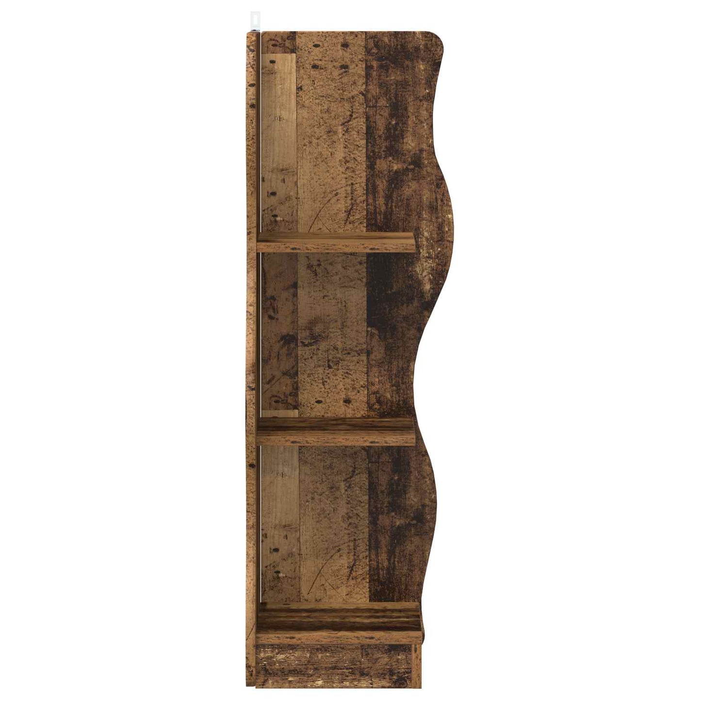 Hoekplank met plank Oud hout 34 x 33 x 102 cm Bewerkt hout