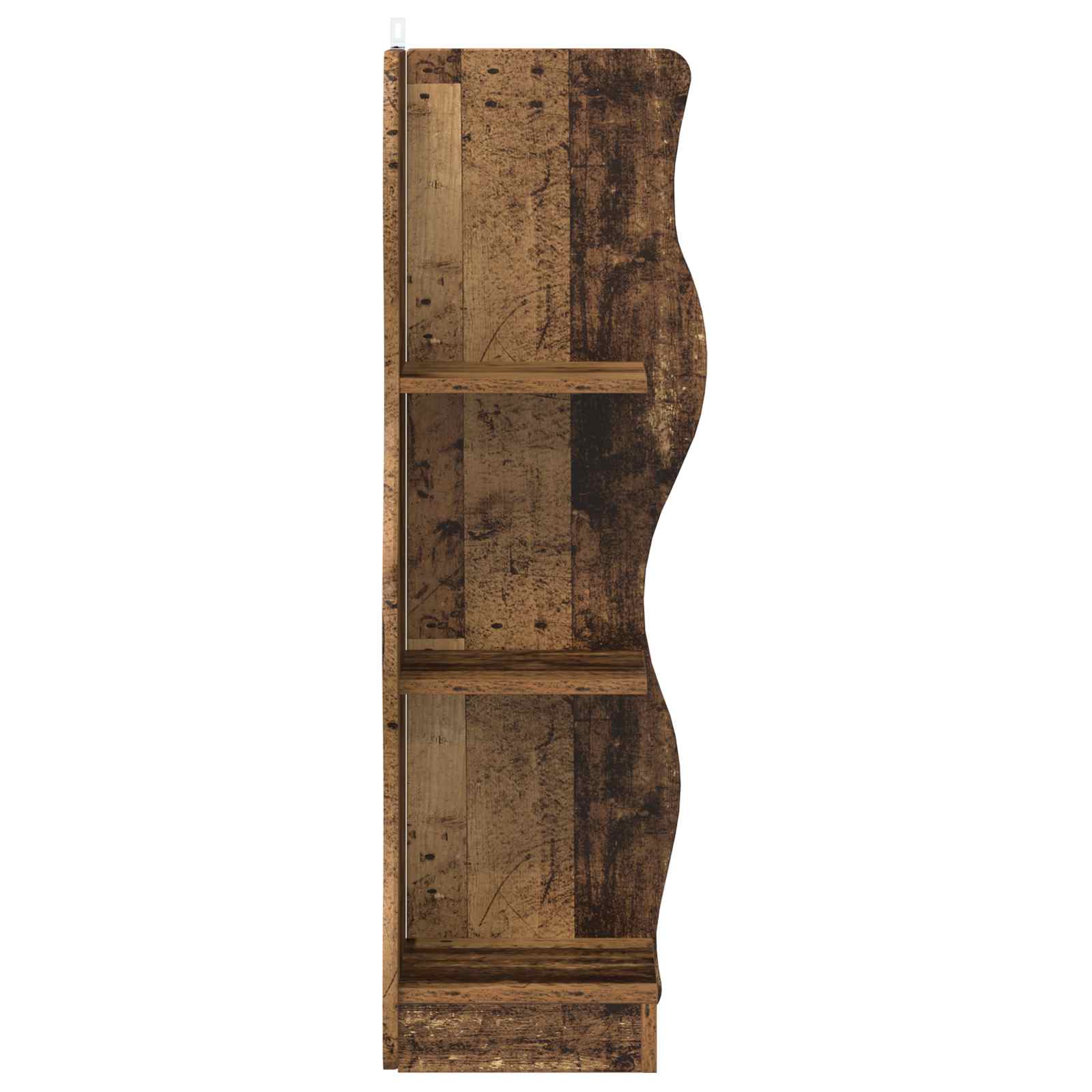 Hoekplank met plank Oud hout 34 x 33 x 102 cm Bewerkt hout