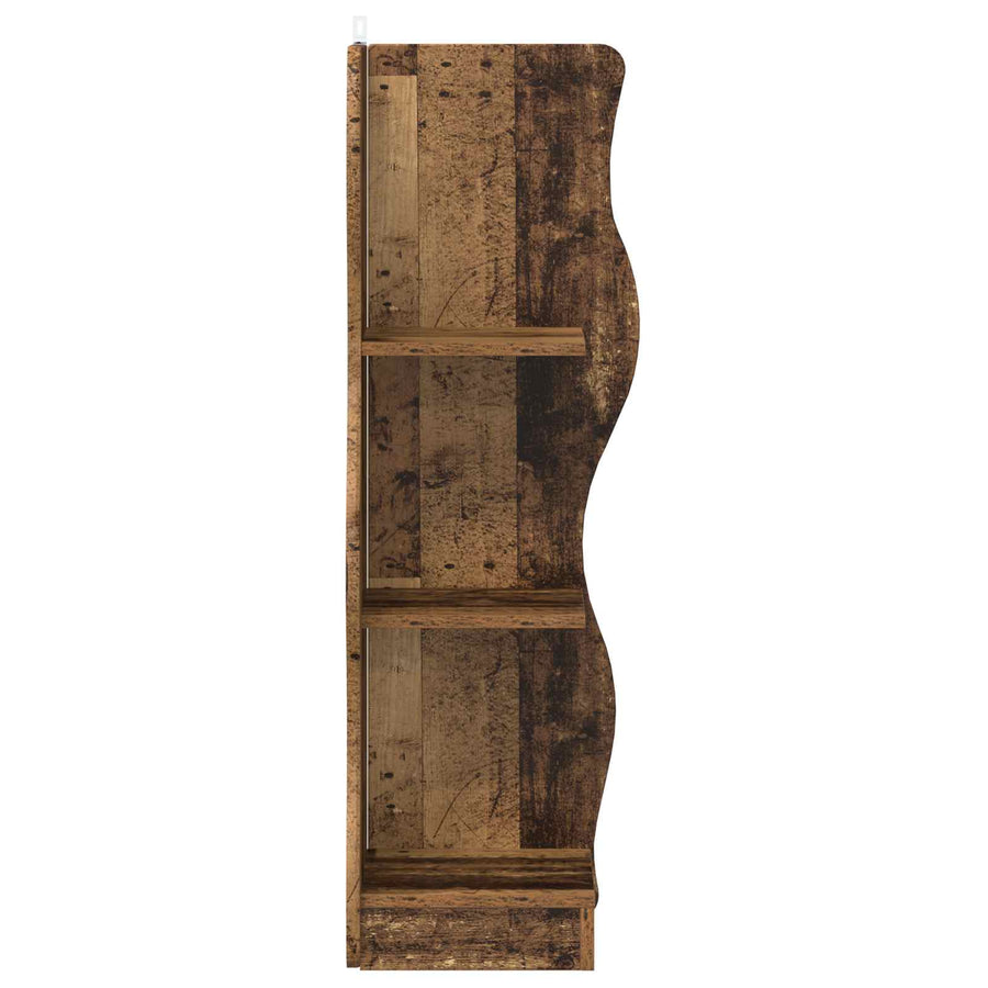 Hoekplank met plank Oud hout 34 x 33 x 102 cm Bewerkt hout
