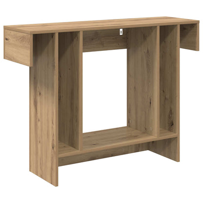 Consoletafel Artisanaal eiken 101 x 30 x 74 cm Bewerkt hout