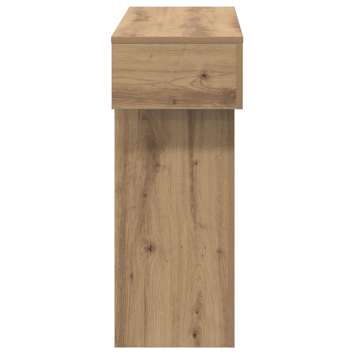 Consoletafel Artisanaal eiken 101 x 30 x 74 cm Bewerkt hout
