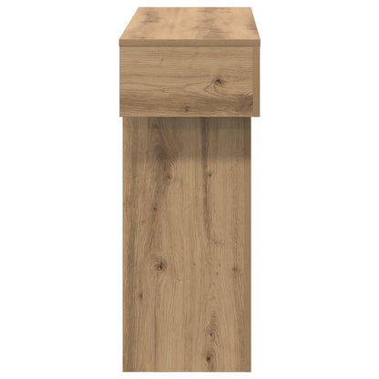Consoletafel Artisanaal eiken 101 x 30 x 74 cm Bewerkt hout