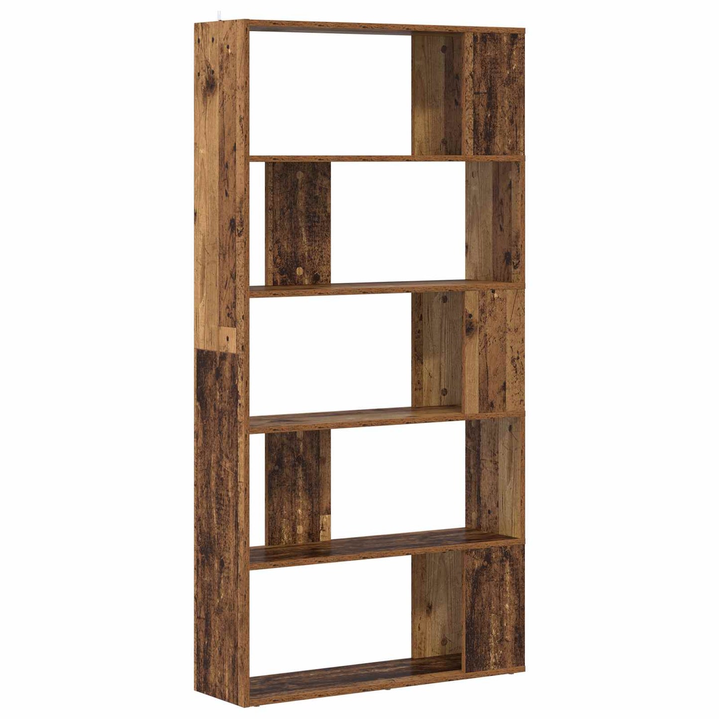 Boekenkast Oudhout 80 x 24 x 159 cm Bewerkt hout