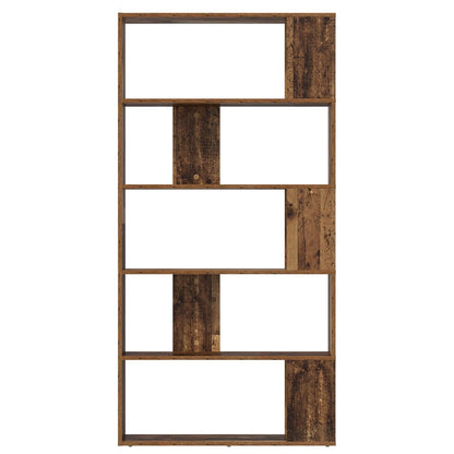 Boekenkast Oudhout 80 x 24 x 159 cm Bewerkt hout