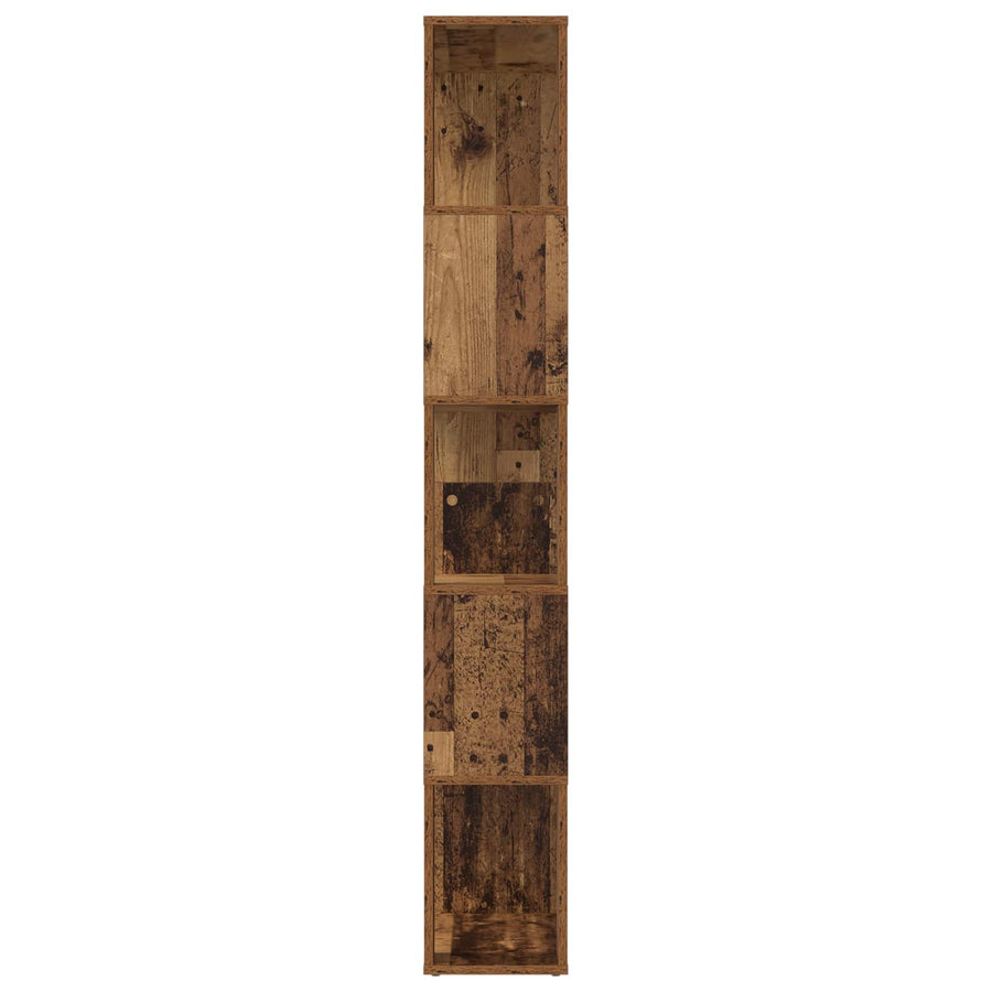 Boekenkast Oudhout 80 x 24 x 159 cm Bewerkt hout
