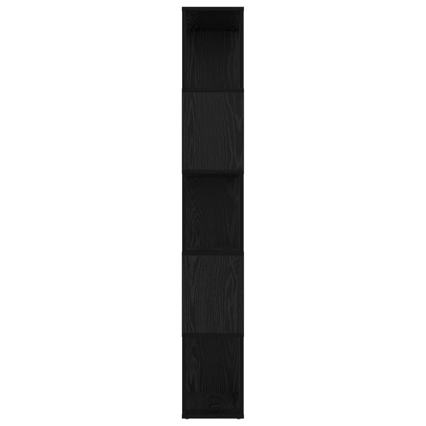 Boekenkast 80 X 24 X 159 Cm Bewerkt Hout Zwart eiken